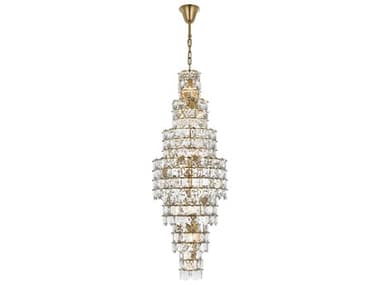 Elegant Lighting Adaline 26-Light Satin Gold Tiered Chandelier EG1050SR24SG