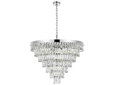 Elegant Lighting Josephine 25-Light Chrome Tiered Chandelier EG1060D32C