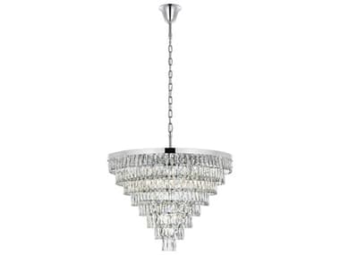 Elegant Lighting Josephine 29-Light Chrome Tiered Chandelier EG1060D36C