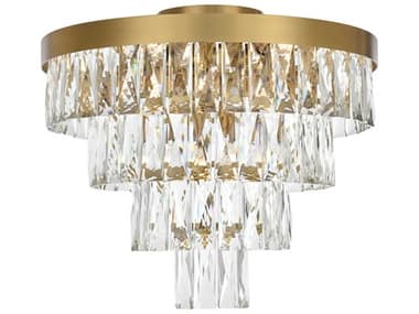 Elegant Lighting Josephine 6-Light Satin Gold Tiered Flush Mount EG1060F18SG