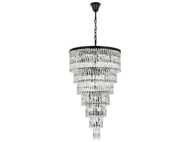 Elegant Lighting Josephine 41-Light Black Tiered Chandelier EG1060SR32BK