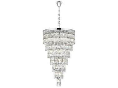 Elegant Lighting Josephine 41-Light Chrome Tiered Chandelier EG1060SR32C