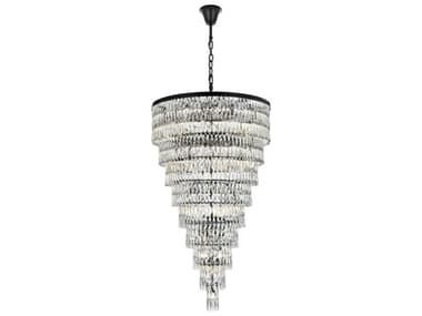 Elegant Lighting Josephine 61-Light Black Tiered Chandelier EG1060SR41BK