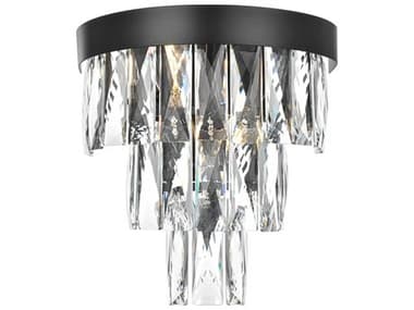 Elegant Lighting Josephine 2-Light Black Wall Sconce EG1060W10BK