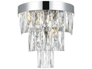 Elegant Lighting Josephine 2-Light Chrome Wall Sconce EG1060W10C