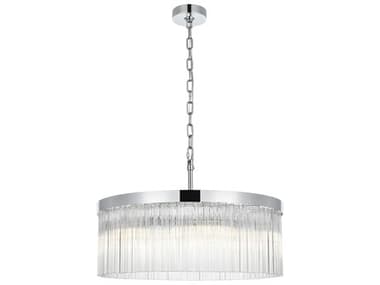 Elegant Lighting Harlow 6-Light Chrome Drum Chandelier EG1070D24C