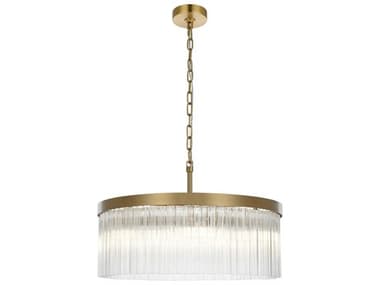 Elegant Lighting Harlow 6-Light Satin Gold Drum Chandelier EG1070D24SG