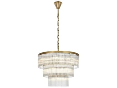 Elegant Lighting Harlow 18-Light Satin Gold Chandelier EG1070G32SG