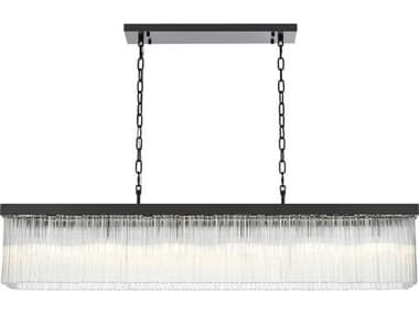 Elegant Lighting Harlow 6-Light Black Island Pendant EG1070G49BK