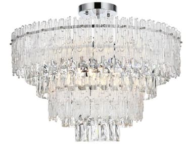 Elegant Lighting Emilia 8-Light Chrome Tiered Semi Flush Mount EG1780F25C