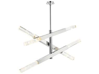 Elegant Lighting Ari 6-Light Chrome Black Linear Island Pendant EG2085L3C