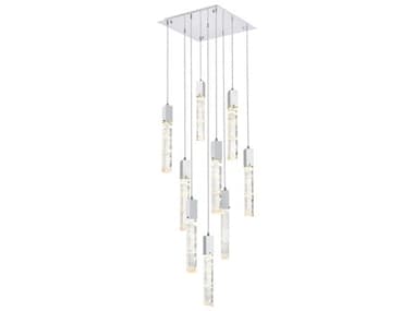 Elegant Lighting Aurora 9-Light Chrome Linear Pendant EG2088D20C