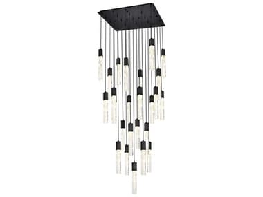 Elegant Lighting Aurora 25-Light Black Linear Pendant EG2088G36BK