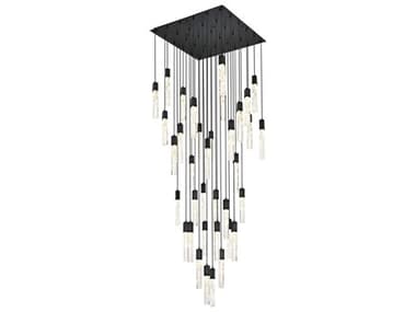 Elegant Lighting Aurora 36-Light Black Linear Pendant EG2088G42BK