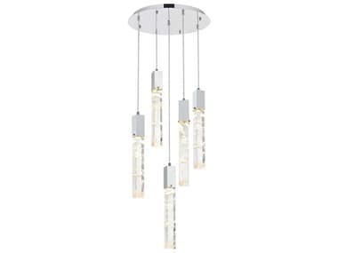 Elegant Lighting Aurora 5-Light Chrome Linear Pendant EG2089D20C