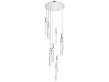 Elegant Lighting Aurora 9-Light Chrome Linear Pendant EG2089D24C