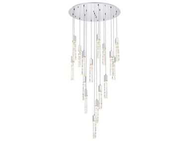 Elegant Lighting Aurora 16-Light Chrome Linear Pendant EG2089G36C