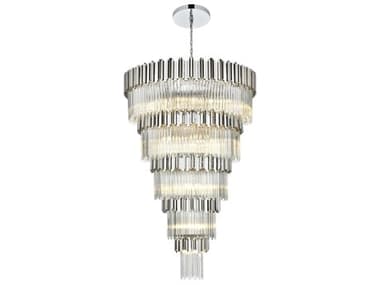 Elegant Lighting Willow 39-Light Chrome Tiered Chandelier EG3400GR48C