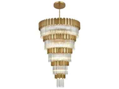 Elegant Lighting Willow 39-Light Satin Gold Tiered Chandelier EG3400GR48SG