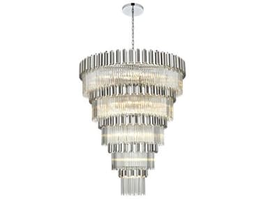 Elegant Lighting Willow 43-Light Chrome Tiered Chandelier EG3400GR59C