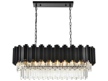 Elegant Lighting Willow 9-Light Black Tiered Island Pendant EG3401G36BK
