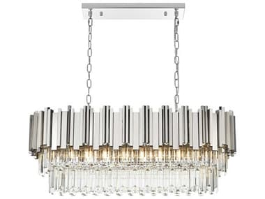 Elegant Lighting Willow 9-Light Chrome Tiered Island Pendant EG3401G36C