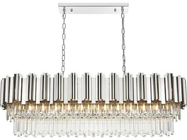 Elegant Lighting Willow 12-Light Chrome Tiered Island Pendant EG3401G47C