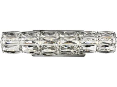 Elegant Lighting Valetta 4" Tall 1-Light Chrome Clear Crystal LED Wall Sconce EG3501W18C