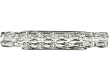 Elegant Lighting Valetta 4" Tall 1-Light Chrome Clear Crystal LED Wall Sconce EG3501W24C
