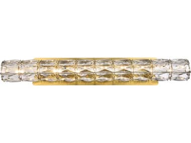 Elegant Lighting Valetta 5" Tall 1-Light Gold Crystal LED Wall Sconce EG3501W30G