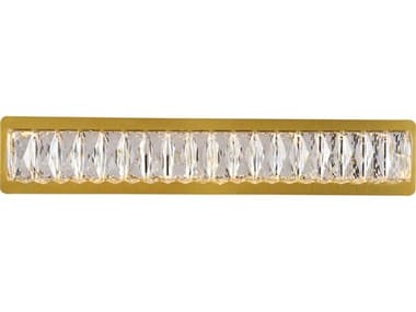 Elegant Lighting Monroe 24" Wide 1-Light Gold Clear Crystal LED Vanity Light EG3502W24G