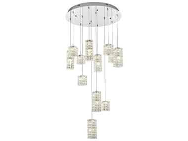 Elegant Lighting Aston 12-Light Chrome Pendant EG3680D28C