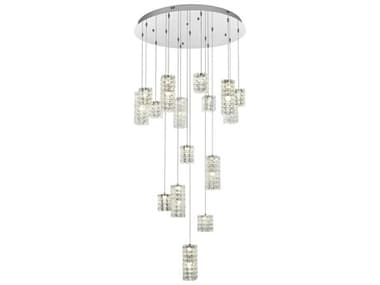 Elegant Lighting Aston 16-Light Chrome Pendant EG3680D32C