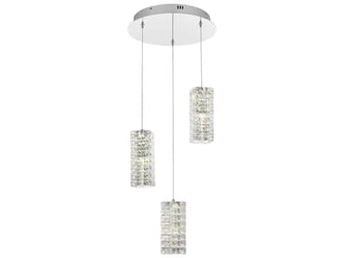 Elegant Lighting Aston 3-Light Chrome Pendant EG3680D3RC