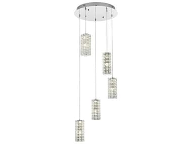 Elegant Lighting Aston 5-Light Chrome Pendant EG3680D5RC