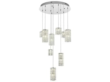 Elegant Lighting Aston 9-Light Chrome Pendant EG3680D9C