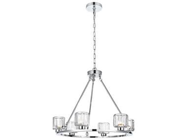 Elegant Lighting Cadence 6-Light Chrome Chandelier EG5100D26C