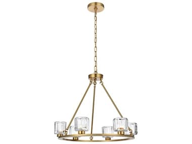 Elegant Lighting Cadence 6-Light Satin Gold Chandelier EG5100D26SG