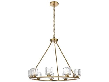 Elegant Lighting Cadence 9-Light Satin Gold Chandelier EG5100D32SG