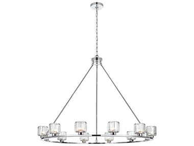 Elegant Lighting Cadence 12-Light Chrome Round Chandelier EG5100D48C