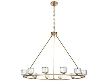 Elegant Lighting Cadence 12-Light Satin Gold Chandelier EG5100D48SG