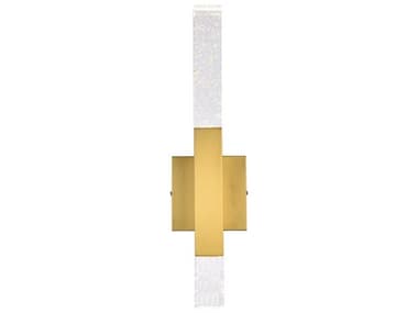 Elegant Lighting Ruelle 19" Tall 2-Light Gold Crystal LED Wall Sconce EG5203W5G