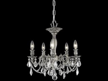 Elegant Lighting Rosalia Pewter Clear Crystal Flush Mount EG9205F18PW