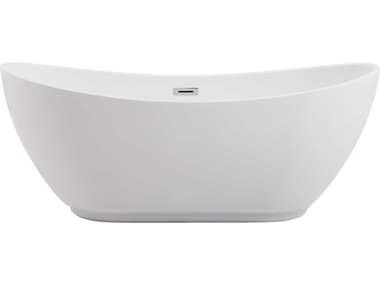 Elegant Lighting Ines Glossy White 62'' Bathtub EGBT10362GW