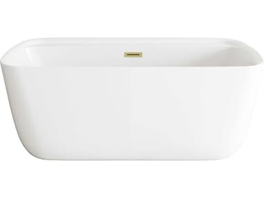 Elegant Lighting Glossy White 59" Bathtub EGBT10559GW