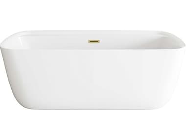 Elegant Lighting Glossy White 67" Bathtub EGBT10567GW