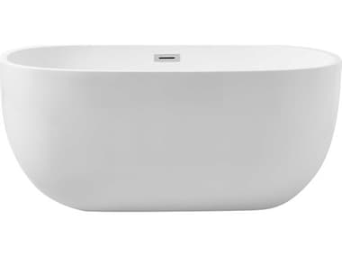 Elegant Lighting Allegra Glossy White 54'' Bathtub EGBT10754GW