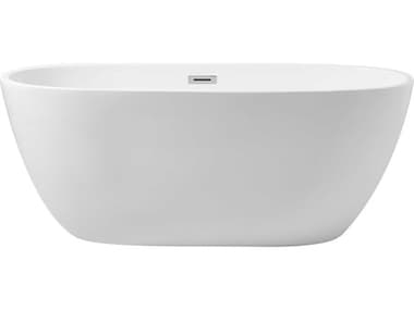 Elegant Lighting Allegra Glossy White 59'' Bathtub EGBT10759GW