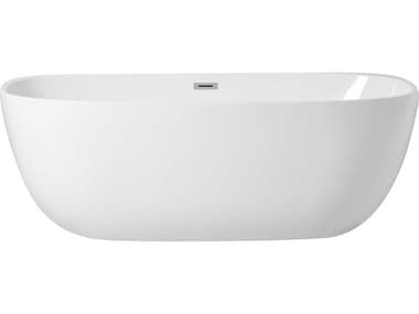 Elegant Lighting Allegra Glossy White 70'' Bathtub EGBT10770GW