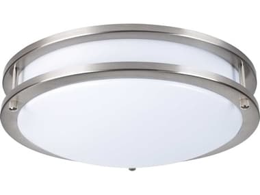Elegant Lighting Ripple 12" Brushed Nickel LED Round Flush Mount EGCF3202